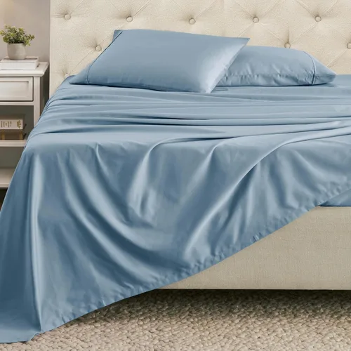 Miniatura 7 de Superior Juego de sábanas de algodón de 1400 a 1500 hilos, ropa de cama pesada para uso diario, decoración moderna, incluye 1 sábana bajera elástica