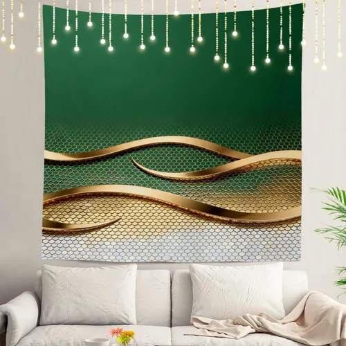 Miniatura 102 de Shrahala Tapiz de pared azul brillante, acuarela azul degradado para colgar en la pared, tapiz grande decorativo de fibra de poliéster, dobladillo