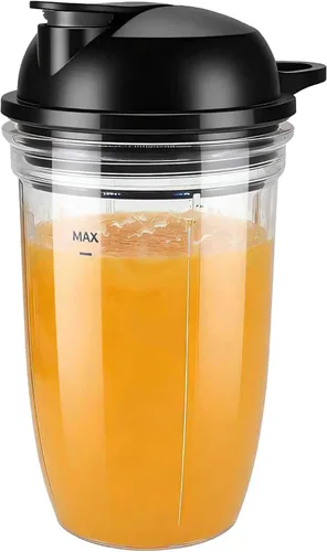 Vaso de viaje de repuesto con tapa de 18 onzas y para llevar, compatible con mezcla NutriBullet Blender de 1200 W (ZNBF30500Z/ZNBF30400Z/NBF70500) y