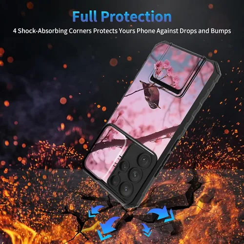 Miniatura 116 de Funda para Samsung Galaxy S22 Ultra 5G, Galaxy S22 Ultra con cubierta de cámara deslizante, funda resistente de doble capa con función atril Black