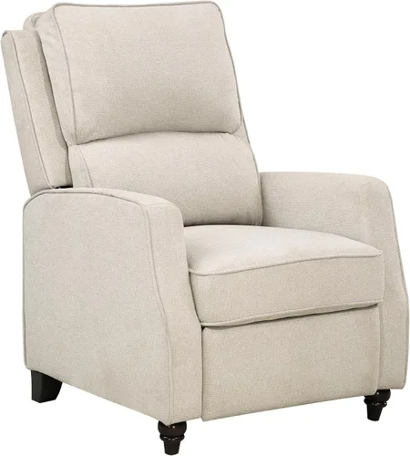 Miniatura 7 de Lexicon Silla Reclinable con Respaldo Empujable para Sala de Estar, Silla de Sofá Reclinable, Sillón Reclinable Moderno, Asiento Reclinable de Tela
