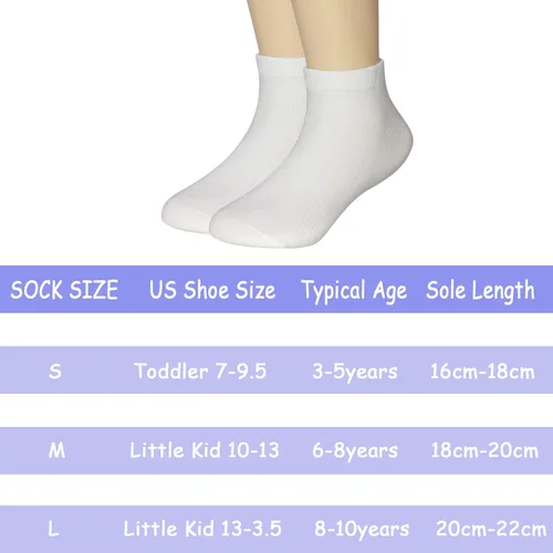 Miniatura 2 de Paquete de docena de calcetines de corte bajo para niños blancos y negros
