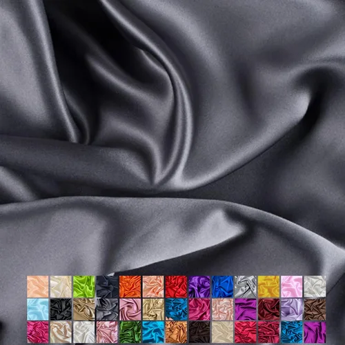 Miniatura 15 de Yard - Tela de satén sedosa elástica de alta calidad - Tela para vestidos y faldas - Suave como la seda, brillo metálico, ideal para bodas y diseño
