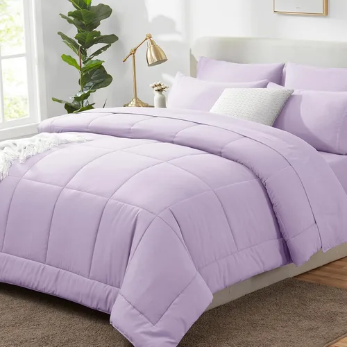 Miniatura 13 de CozyLux Juego de edredón tamaño King, color verde oliva, 7 piezas en una bolsa, edredón verde tamaño King, juegos de ropa de cama para todas