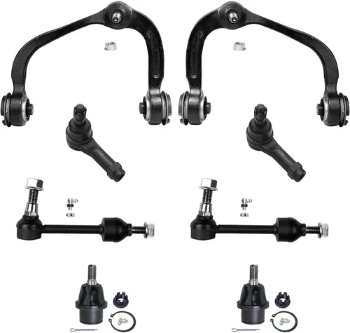 Miniatura 285 de Detroit Axle - Kit de brazos de control de extremo delantero de 8 piezas para Dodge Dakota 00-04, Durango 00-03, 4 brazos de control superior e