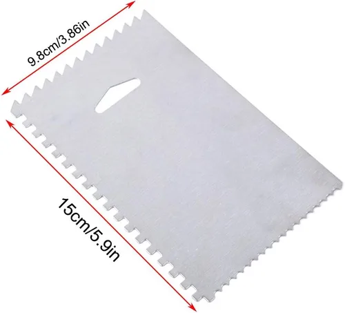 Miniatura 2 de PZRT Herramienta de artesanía de raspador dentado de acero inoxidable 2PCS para escultura cerámica