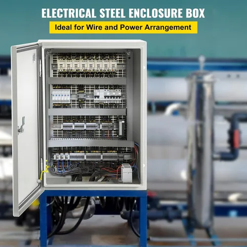 Miniatura 2 de VEVOR Caja de Gabinete Eléctrico, 16'' ×12'' ×6'', Caja de Conexiones con Bisagras de Acero al Carbono, IP66 Impermeable y a Prueba de Polvo, Caja