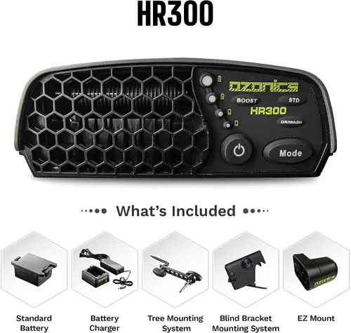 Miniatura 2 de Eliminador de Aromas Ozonics HR300 Generador de Ozono para Caza con Configuración de Salida de Impulso Control de Aromas con 3 Modos