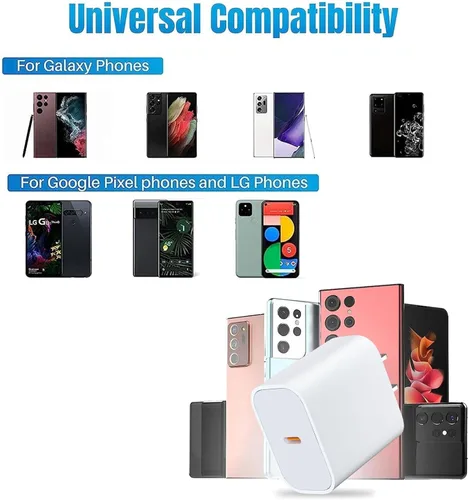 Miniatura 3 de Paquete de 3 cargadores USB C de 40 W de carga rápida con cable USB C de 6 pies, cargador tipo C para iPhone 17/17 Pro/17 Pro Max/16/15/15 Pro Max