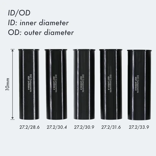 Miniatura 2 de DJC - Adaptador de aluminio para tija de sillín de bicicleta, 2.362 in y 3.937 in, se adapta a 25.4 26.8 27.2 28.6 30 30.4 30.9 31.6 33.9 1.374 in
