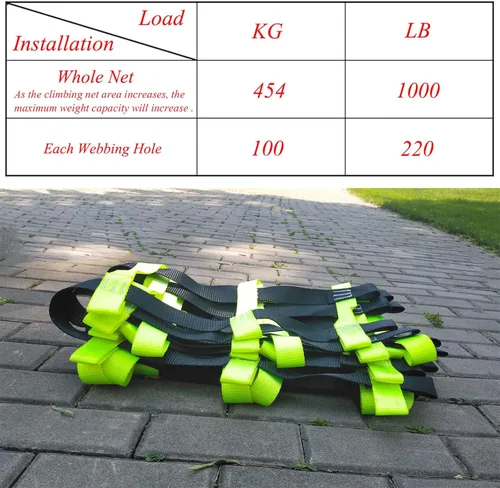 Miniatura 3 de Red ninja, obstáculos de escalada para patio trasero, juego de columpio, jungla, gimnasio, parque de juegos, red de juego resistente para niños