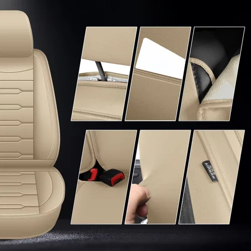 Miniatura 4 de AOMSAZTO Fundas de asiento de automóvil de ajuste personalizado para Cadillac ATS 2013-2018, fundas de cojín de vehículo, protectores de asiento