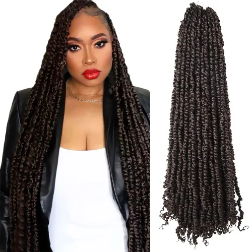 Miniatura 33 de BOHOBABE Cabello de Ganchillo Pre-retorcido Passion Twist de 14 Pulgadas Cabello Corto Ombré Gris Pre-enrollado de Ganchillo Passion Twist para Gris
