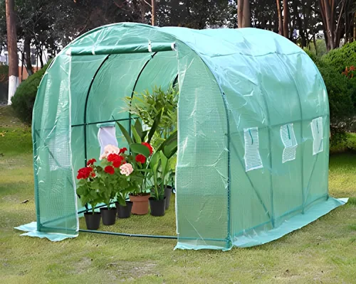 Miniatura 6 de Kit de invernadero para invernadero con ventanas de observación para plantas al aire libre, casas verdes para exteriores (L10 x 7 x 7 x 7 pies)