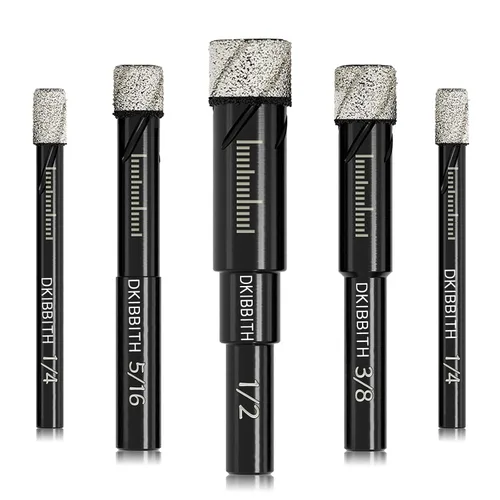 Miniatura 15 de Juego de 3 brocas de núcleo de diamante de 5/8", brocas para azulejos de 16mm para cerámica, porcelana, mármol, granito, azulejos, piedra, ladrillo