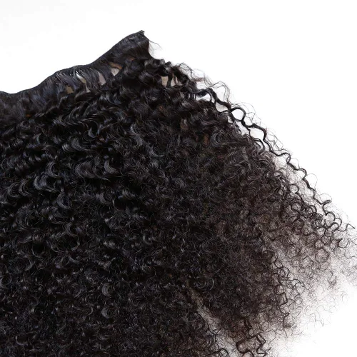 Miniatura 8 de Extensiones de cabello humano rizado con clip, brasileño, virgen, afroamericano, 4B 4C, natural, para mujeres negras (10 pulgadas, 3B 3C)
