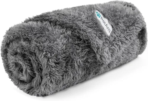 Miniatura 18 de PETAMI Manta de forro polar esponjoso para gatos y perros, gris, talla XL