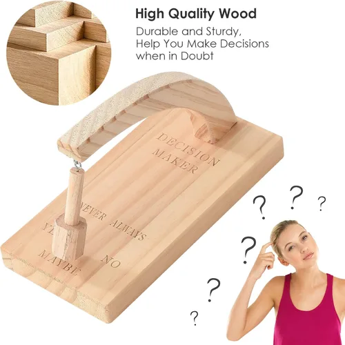 Miniatura 3 de MSUIINT Tomador de decisiones, balancea el péndulo estándar y encuentra la respuesta a tu pregunta, selector magnético oscilante creativo de madera