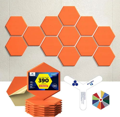 Miniatura 48 de Paneles acústicos autoadhesivos [390 lbs/yd³ de densidad ultra alta], panel de absorción de sonido de segunda generación, panel de sonido de nivel