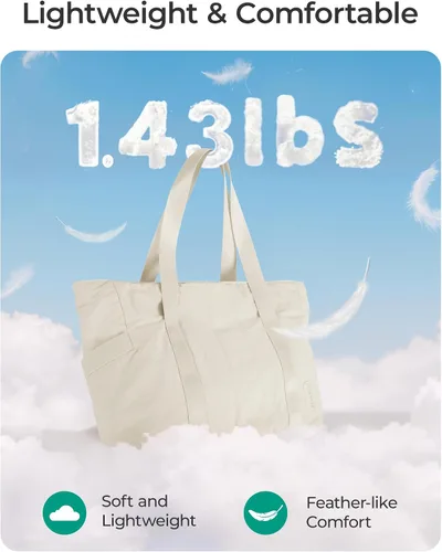 Miniatura 51 de BAGSMART Bolsa de mano para mujer con cremallera, bolsa de gimnasio con compartimentos, bolsa de trabajo para enfermera, baile, bolsa de yoga