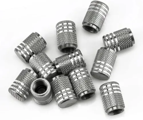 Miniatura 3 de SINGARO Tapón de válvula de bandera estadounidense, 12 tapas de neumático selladas de goma de aleación de aluminio, universal para automóviles, Rojo