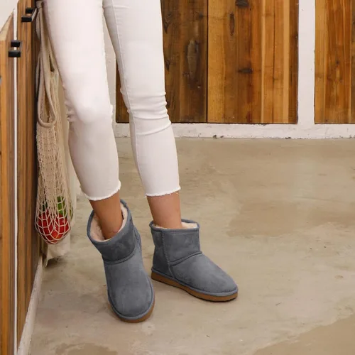 Miniatura 6 de Zizor Pantuflas cortas acogedoras para mujer, cálidas, de invierno, con forro mullido
