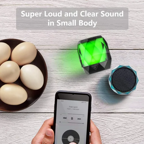 Miniatura 2 de LFS Altavoz Bluetooth Portátil con Luces, Altavoz Inalámbrico Impermeable de Luz Nocturna Magnético, LED de 7 Colores Auto-Cambiante, Micrófono