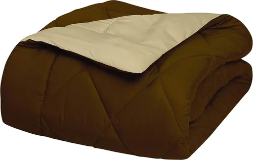 Miniatura 16 de Elegant Comfort Juego de edredón reversible acolchado de 3 piezas con relleno alternativo de plumón de ganso, relleno de edredón suave, calidez