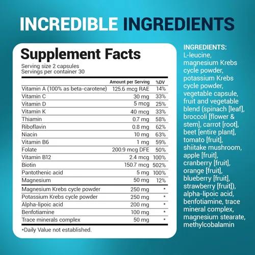 Miniatura 7 de Dr. Berg Multivitamínico integral con minerales - Multivitamínico diario para hombres y mujeres - Incluye mezcla de frutas y verduras integrales