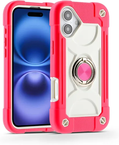 Miniatura 127 de MARKILL Funda compatible con iPhone 15 de 6.1 pulgadas con soporte integrado, [grado militar resistente de cuerpo completo] protección contra Rosa