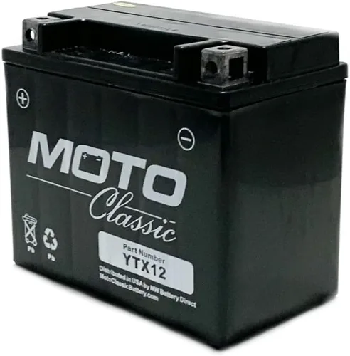 Miniatura 4 de MotoClassic YTX12 - Batería de repuesto sellada AGM de alto rendimiento de 12 V, 12 Ah, 220 CCA - Batería YTX12 - Reemplazo confiable