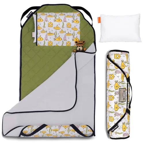 Miniatura 25 de Urban Infant Tot Cot Tapete de Siesta para Niños - Tapete de Siesta para Niños Pequeños Guardería Preescolar Cubierta de Ropa de Cama con Manta