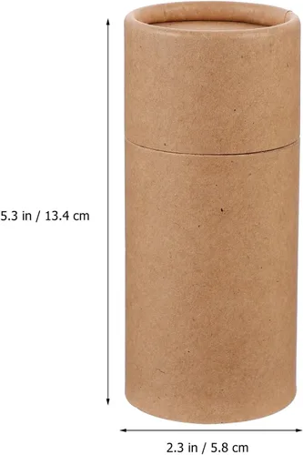 Miniatura 4 de Hemoton 30 cajas de regalo cilíndricas de papel kraft de 5.27 x 6.85 x 2.28 pulgadas, embalaje de cartón para botellas de aceite esencial