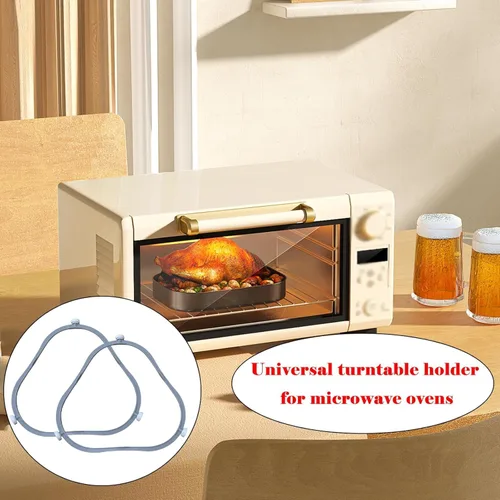 Miniatura 3 de Paquete de 2 anillos de soporte para tocadiscos de microondas W11252182/8206227 de 7.48 pulgadas, pieza de repuesto de soporte de bandeja de vidrio