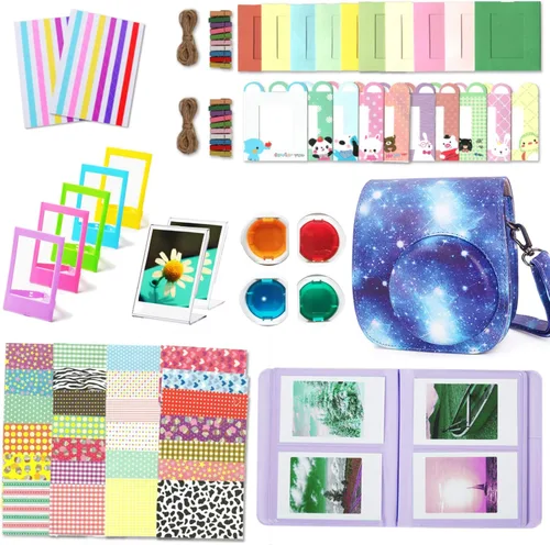 Miniatura 10 de Juego de accesorios para cámara instantánea Mini 12, compatible con Fujifilm Instax Mini 12, incluye funda/álbum/marcos para colgar