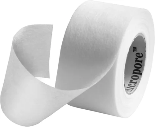 Miniatura 10 de Nexcare Dispensador de cinta de papel suave, cinta de papel médico, asegura los apósitos y se levanta suavemente, 1 pulgada x 10 yardas, 1