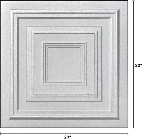 Miniatura 2 de Antyx - Azulejo de techo blanco (espuma), fácil de pegar, se vende por pieza individual