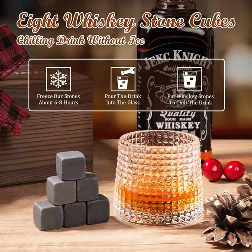 Miniatura 2 de Regalos de cumpleaños para hombres, juego de regalos de piedras de whisky para el día del padre, Navidad, el mejor regalo para hombres, papá