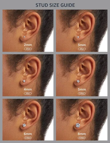 Miniatura 4 de Tienda Collection Genuine or Created Gemstone Butterfly Stud Earrings in Sterling Silver
