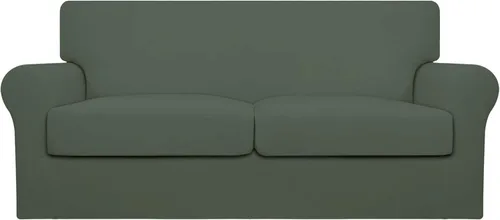 Miniatura 87 de Easy-Going Funda de sofá suave y elástica de 3 piezas para perros, funda de sofá lavable para sofá de 2 cojines separados, protector elástico