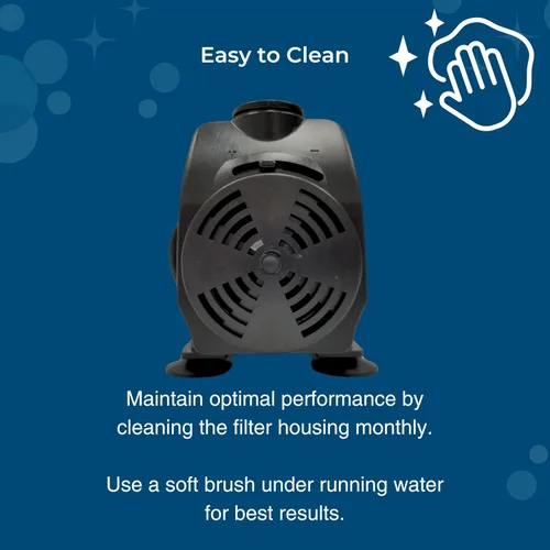 Miniatura 6 de Teamson Home Bomba de agua sumergible ajustable de 635 GPH de 50 W con un cable de alimentación de 6 pies y 3 boquillas diferentes para peceras