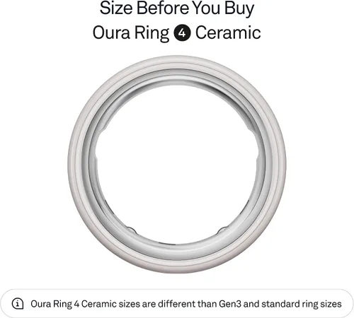 Miniatura 2 de Oura Anillo 4 Cerámica - Nube - Talla 4 - Confirma tu talla antes de realizar la compra