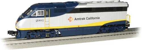 Williams by Bachmann EMD F59PHI Locomotora con sonido True Blast Plus - Amtrak California #2001 - Escala O, 23402, azul prototípico y plateado con