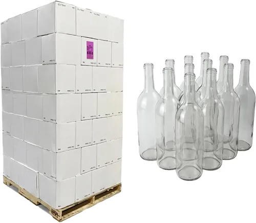 Miniatura 7 de FastRack - Botellas de vino transparentes de 750 ml (Paquete de 12) Botellas de licor W5 Bordeaux Botellas vacías de 750 ml para bebidas, 12 por