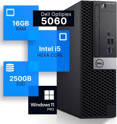 Miniatura 8 de Dell Optiplex 5060 Computadora de escritorio Hexa Core Intel i7 (3.4) 16GB DDR4 RAM 1TB SSD de estado sólido Windows 11 Professional PC