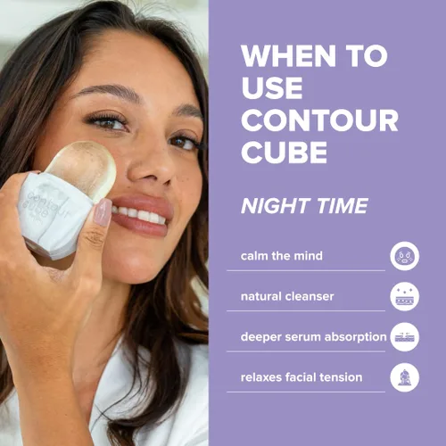 Miniatura 9 de Contour Cube Mini rodillo de hielo revolucionario para esculpir y deshinchar - Rodillo de hielo facial y masajeador - Molde de hielo para la cara