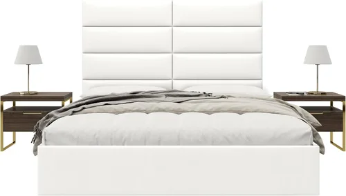 Miniatura 97 de Vänt - Paneles tapizados de cabecera para montar en la pared, diseño Isabelle, 60 x 23 pulgadas, configuración de 4 paneles individuales, Cuero