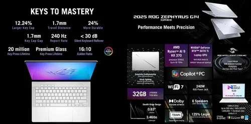 Miniatura 5 de ASUS ROG Zephyrus Gaming Laptop 14" 120Hz OLED 3K 500 nits DCI-P3 100%