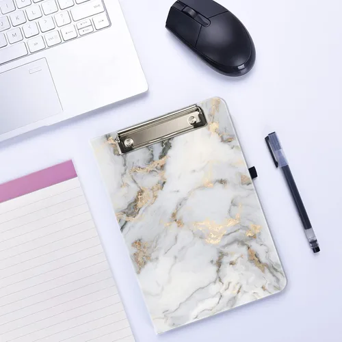 Miniatura 6 de Hongri Mini Portapapeles Folio con Libreta Recargable Forrada y Bolsillo Interior de Almacenamiento para Estudiantes, Aula, Oficina, Mujer, Hombre