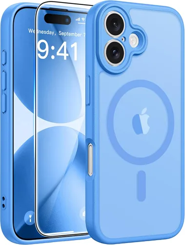 Miniatura 298 de FNTCASE - Funda para iPhone 16 Pro: magnética, mate, translúcida, de grado militar, protectora contra caídas, resistente, fina, duradera y a prueba